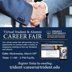 Meet Employers At Trident’s Virtual Career Fair