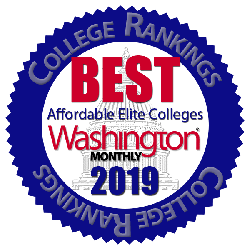 washington monthly 2019 best affordible college badge