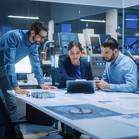 Office workers around a table