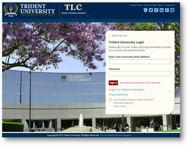 Trident Student Portal Login